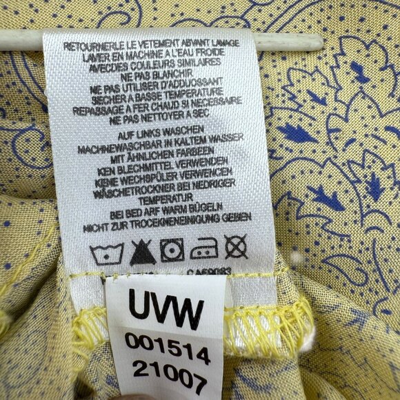 NWT Noble Outfitters XS Shirt Yellow Paisley Peasant Blouse Folklore Lace 21007 - Picture 9 of 16
